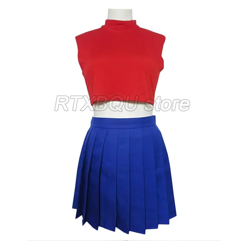2025 aaaa Anime-Sakura Kasugano Costume Cosplay Shirt Gonna Top Gloves Halloween Set for Women Custom