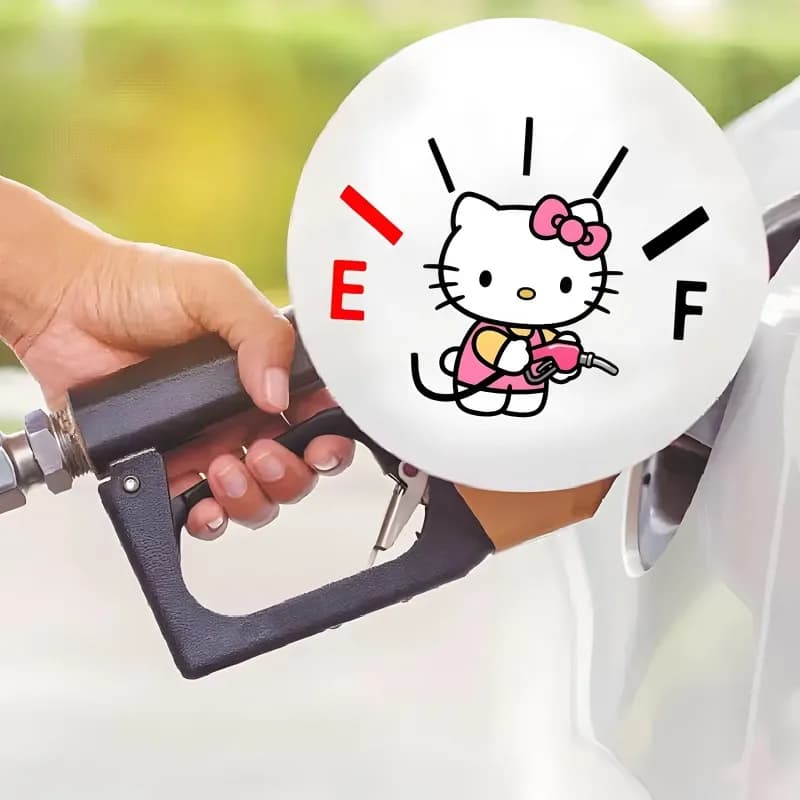 Anime Kawaii Hello Kitty adesivi cartone animato creativo auto moto tappo olio adesivo in PVC impermeabile decorazione decalcomania regali