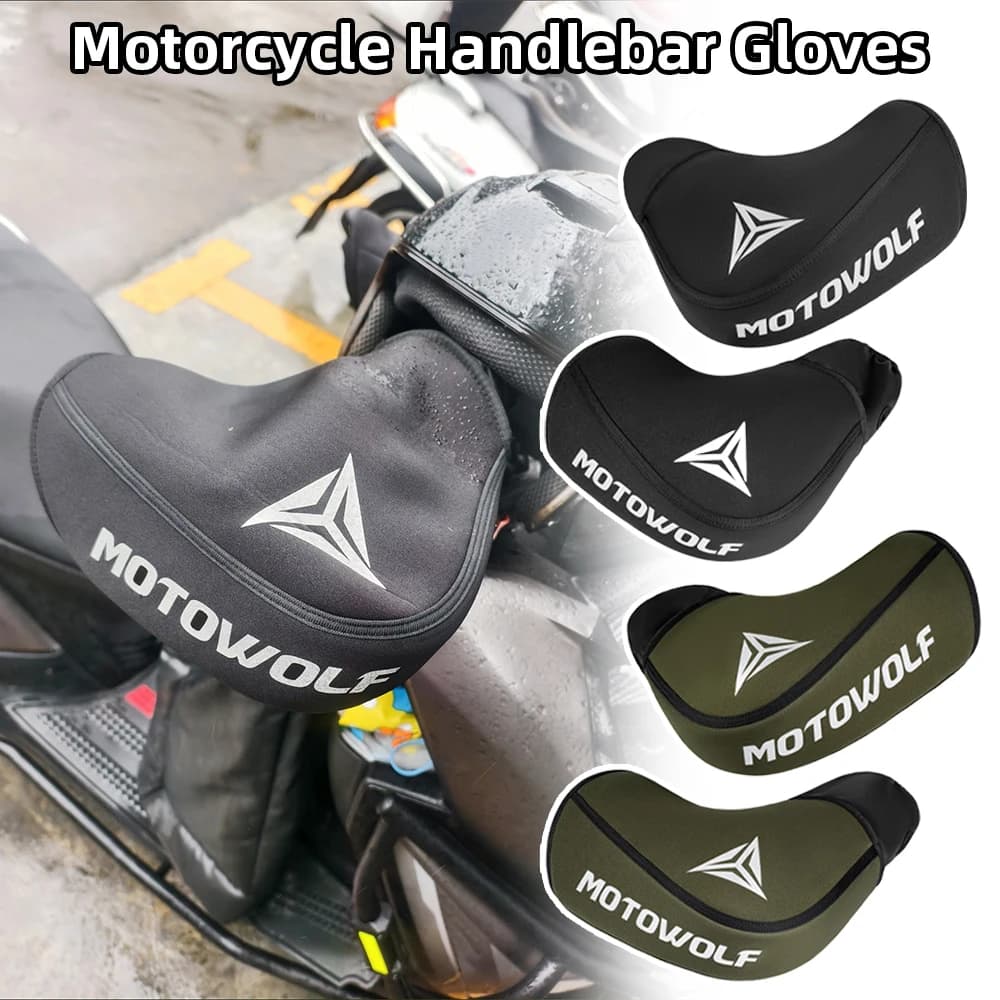 1 pair of handlebars motorcycle gloves winter cycling gloves waterproof dumbbell gloves motorcycle motorcycle thermal gloves e-bike