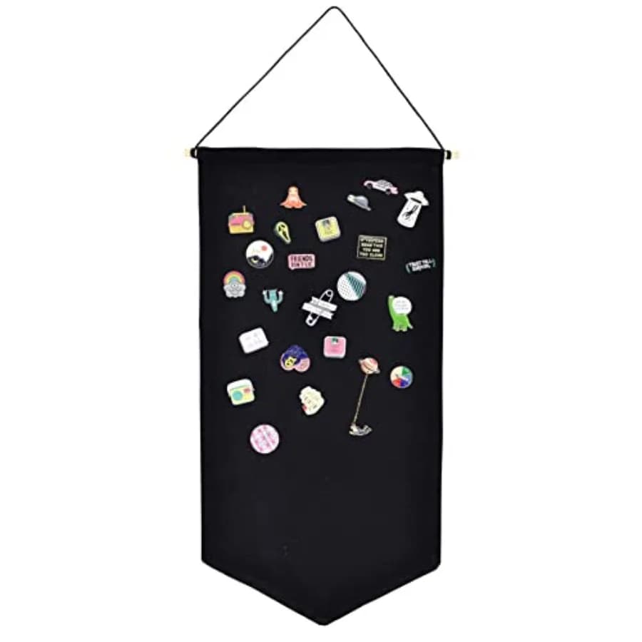 Wall Hanging Brooch Jewelry Storage Case Canvas Display Stand Enamel Pin Display Banner Holder Earrings Necklace Glitter Pin Co