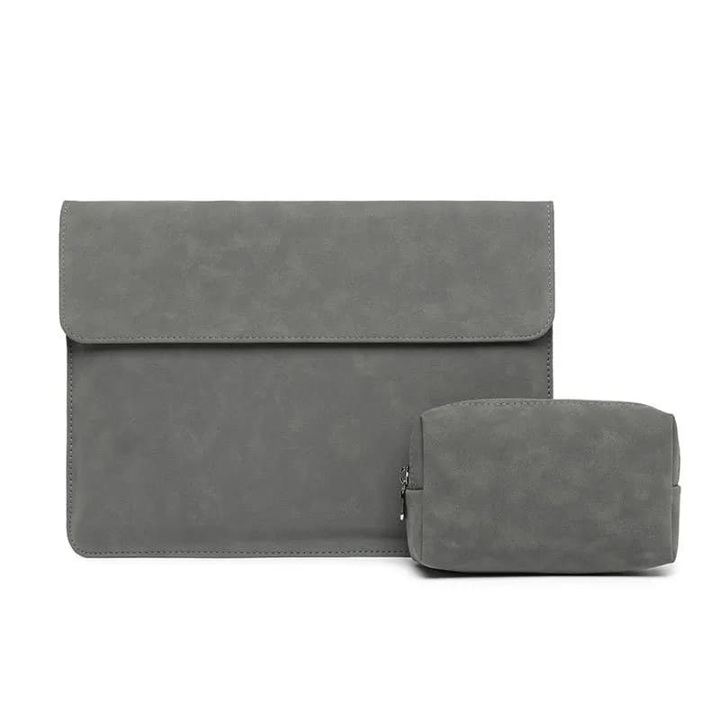 Borsa a tracolla per laptop in pelle PU per MacBook Air 13, Air 15, M4, M5 Pro 14, 16 pollici (modelli 2025, 2026) + custodia per mouse