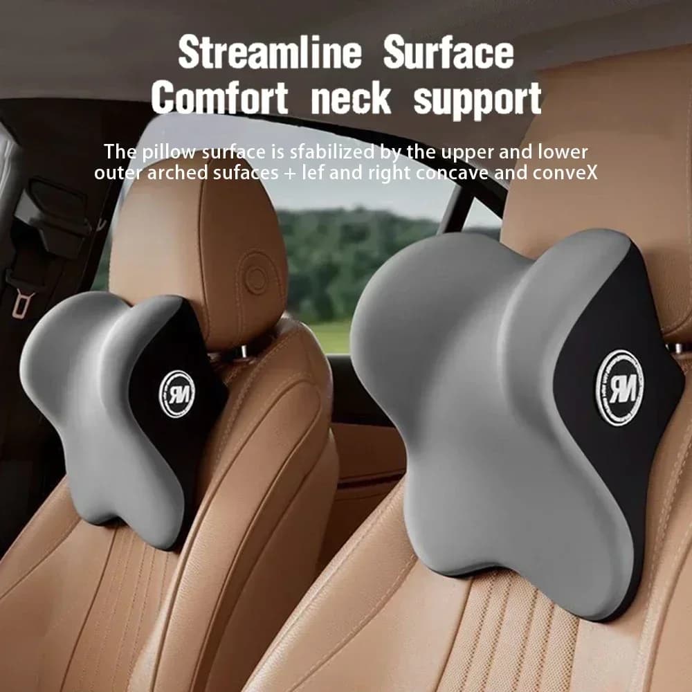 Cuscino per il collo dell'auto in cotone memory di alta qualità Cuscino di supporto per la vita Poggiatesta Cuscino per la vita Cuscino per schienale del seggiolino auto Cuscino lombare per conducente