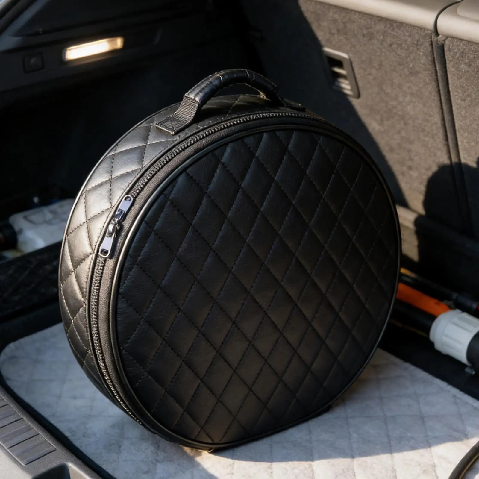 Borsa porta cavo per caricabatterie EV, cerniera scorrevole, portatile e comoda, in pelle PU, organizer, borsa per cavo di ricarica per veicoli elettrici
