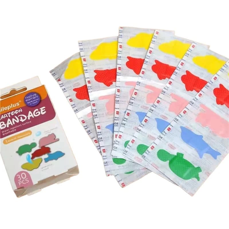 30 pz/scatola Cartoon Cerotti Animali Bende Adesive Impermeabili Ferita Patch Cerotto Cerotti Strisce Mediche per I Bambini Kit di Primo Soccorso