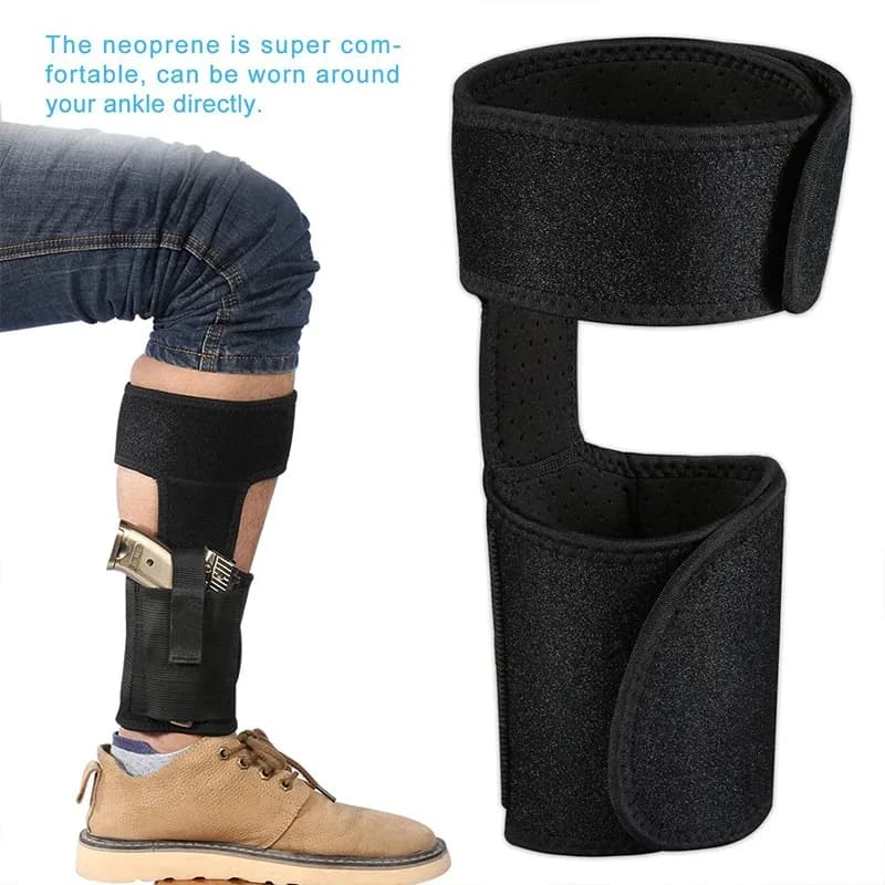 Ankle tactical ankle support for drop leg gun for hidden elastic gun bag for right and left hand hunting accessories case