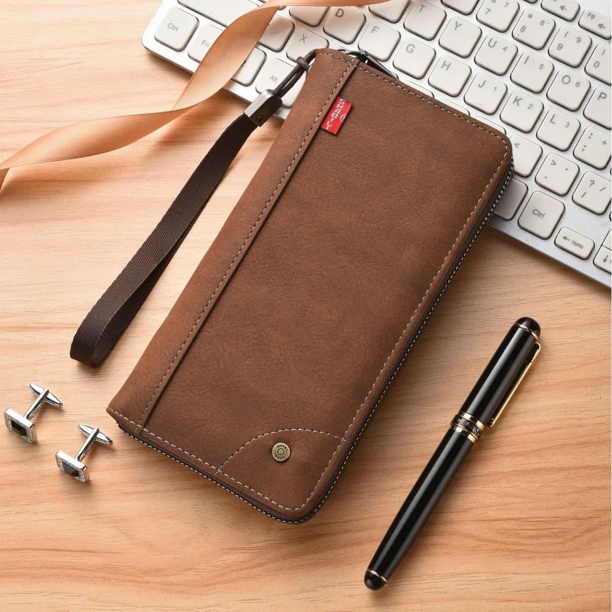 Large Capacity Retro Clutch Bag, Multifunctional Man Wallet with Multiple Card Parts
