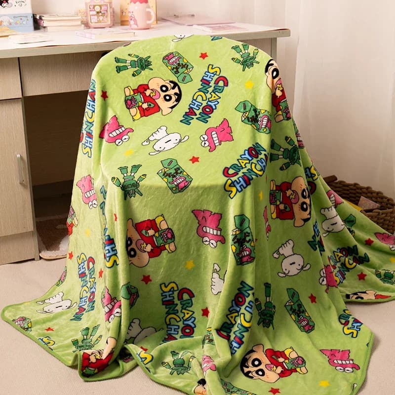 Coperta Confortevole con Stampa Anime, Calda Coperta in Flanella, Coperta Crayon Shin Chan, Copriletto per Camera da Letto, Divano, Letto, per Bambine e Bambini, per il Riposo