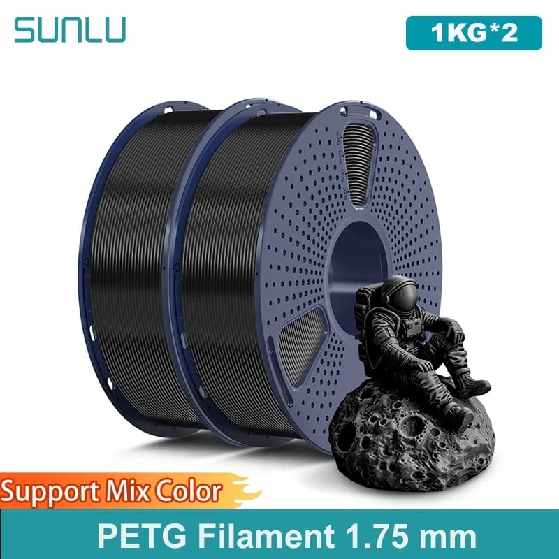 SUNLU PETG/PETG 2 kg 1,75 ±0.02 mm 1 kg (2.2 lb) Filament ordered high tenacity suitable for most FDM printers
