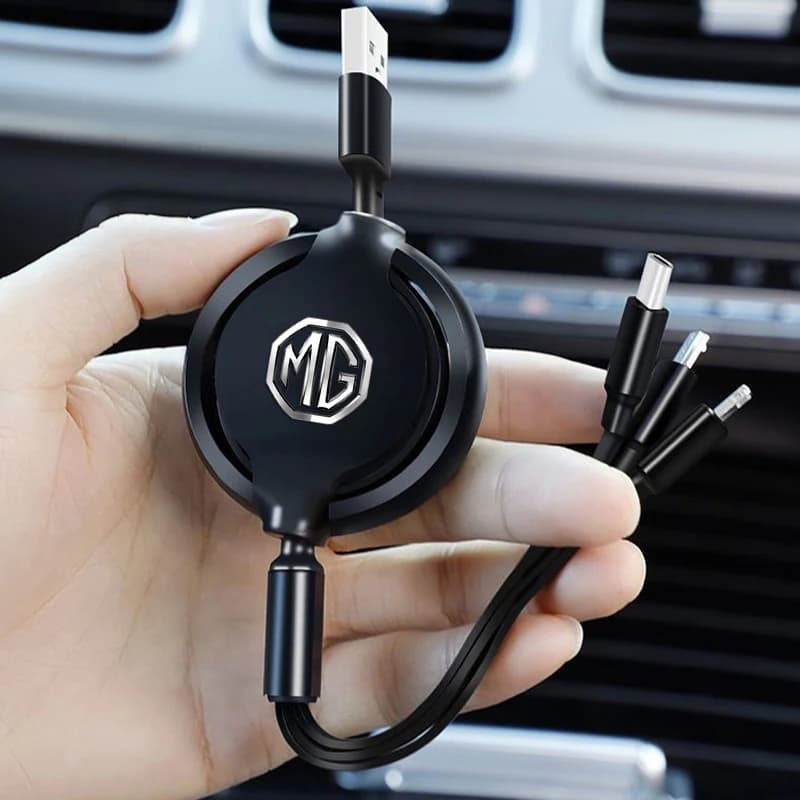 USB cable 3 in 1 for car Type C Fast charging cable Micro USB for Morris Garages MG Cyberster MG3 MG5 MG7 MG6 ZS ES5 ONE HS MG4 EV