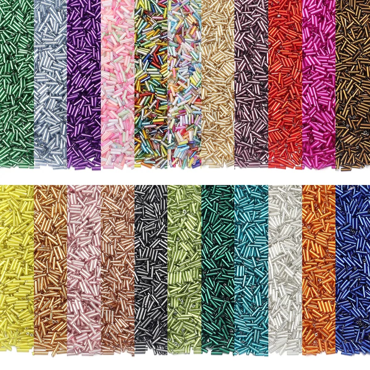 10g/pack 6x2mm Glass Seed Beads Cylindrical Tube Shape Loose Glass Beads For Jewelry Making DIY Bracelets Earrings Accessories