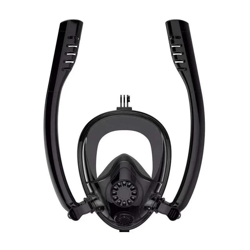 Full Face Snorkeling Mask, Fully Dry Silicone Double Hose Mask, Adult Swimming Mask, Diving Glasses