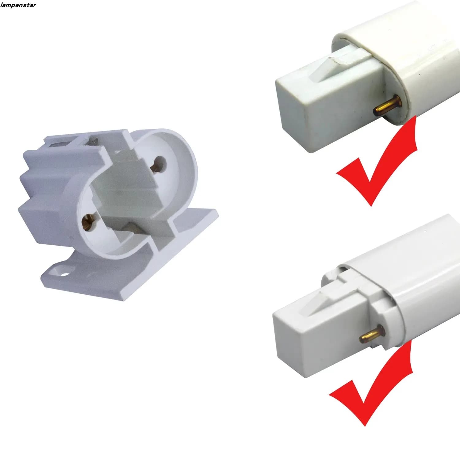 5PCS G23 Portalampada H-tubo G23 Tubo Plug in Base Lampada da scrivania Presa per tubo Bagno Lampada da tavolo Portalampada G23 Base 110v 220v
