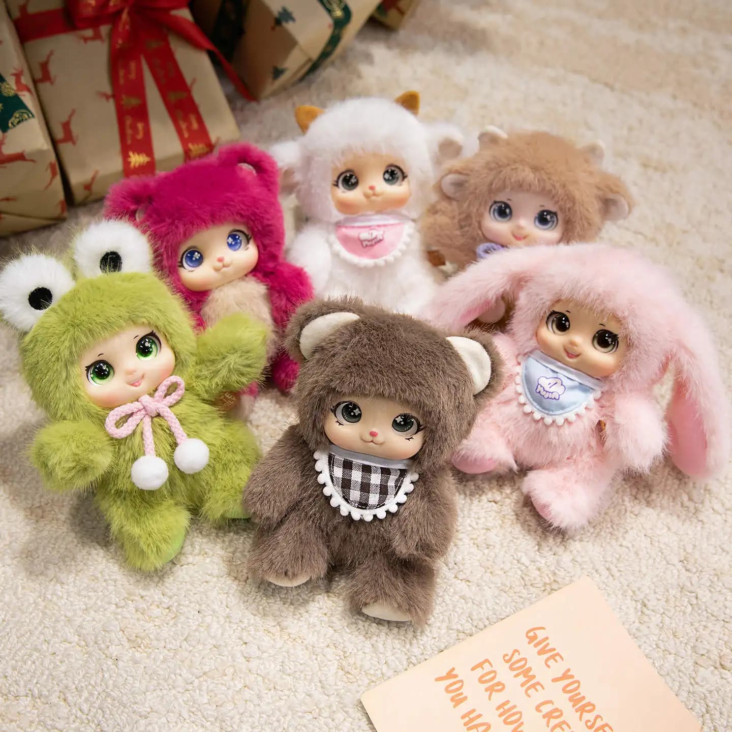 18 cm Kawaii Simpatici Animali Bella Faccia Giocattoli di Peluche Giocattoli Animali Ciondolo Coniglio Orso Pecora Regalo per Gli Appassionati di Animali Bambini Appendere Borsa