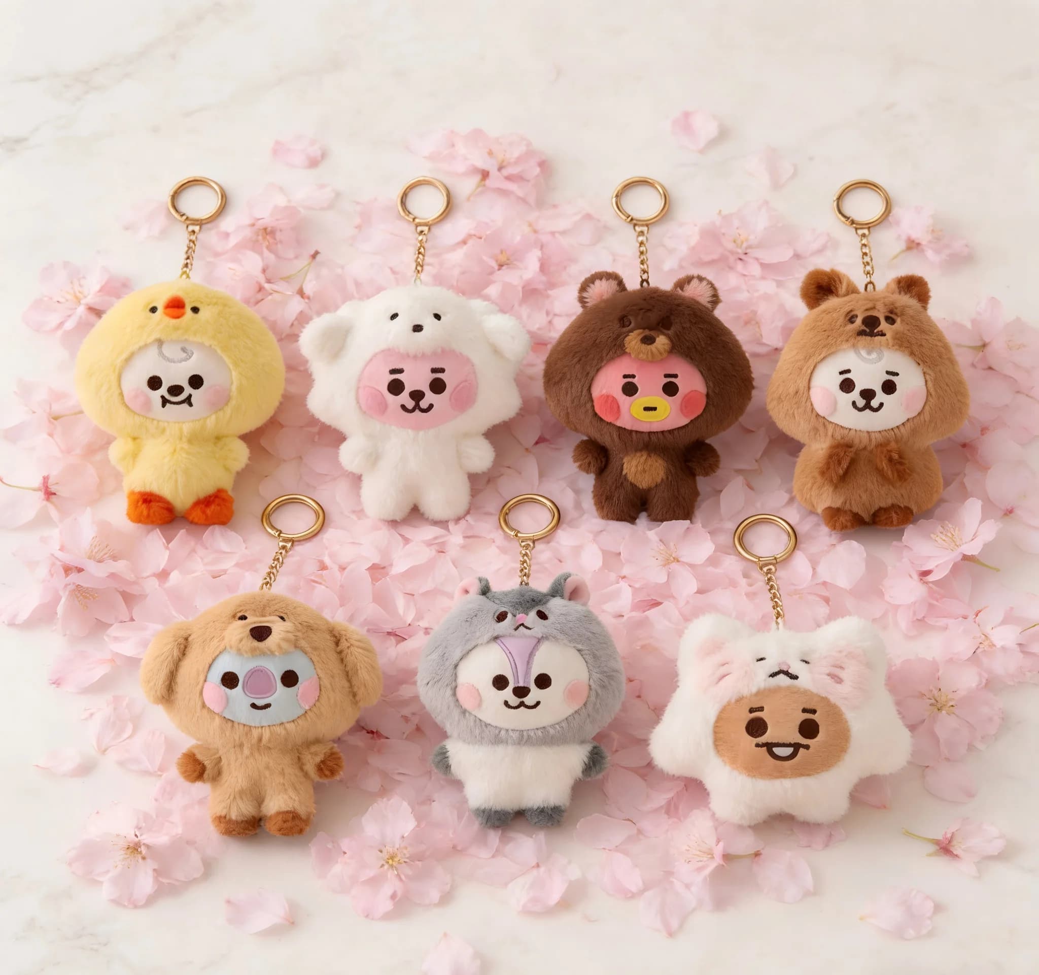 BT21 Anime Kawaii series BABY Zoo, cute cartoon, backpack decoration, birthday gift, Line Friends