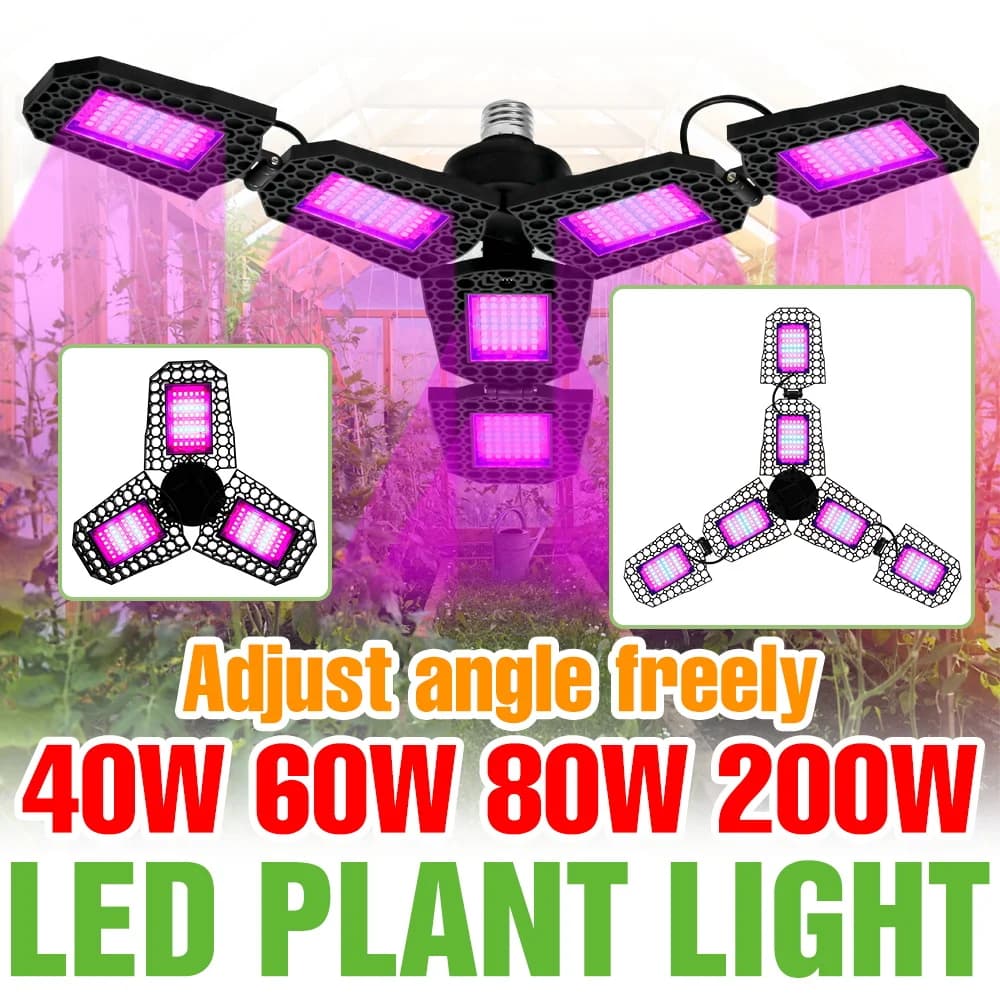 LED Lamp for Indoor Cultivation 200W Full Spectrum, E27/E26, Filling Light for Plants, Serra, Tent, Vegetables, Flowers, Semi, Hydroponic Cultivation