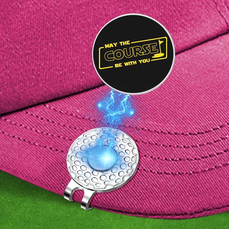 Clip per berretto da golf alla moda con pellicola di narrativa Clip per cappello magnetica per pallina da golf Clip per cappello da 0,98 pollici Clip da golf per uomo Donna Golfista