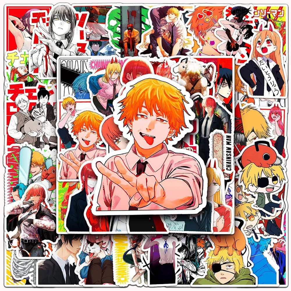 10/30/51pcs Fresco Motosega Uomo Anime Adesivi Cartoon Bambini Adesivo Giocattolo FAI DA TE Telefono Bottiglia di Acqua Valigia Graffiti Decalcomanie Decorazione