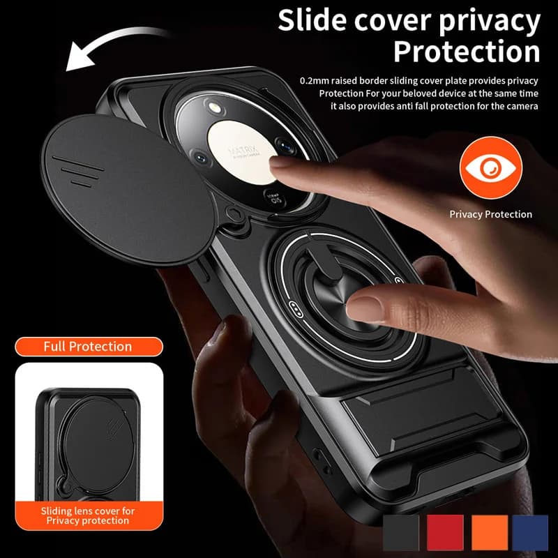 Lock Phone Case For ZTE Honor Magic 8 7 Lite Magic8 X9d X9c Lenten Cover Magnetcic Support Ring Backpacks Fundas