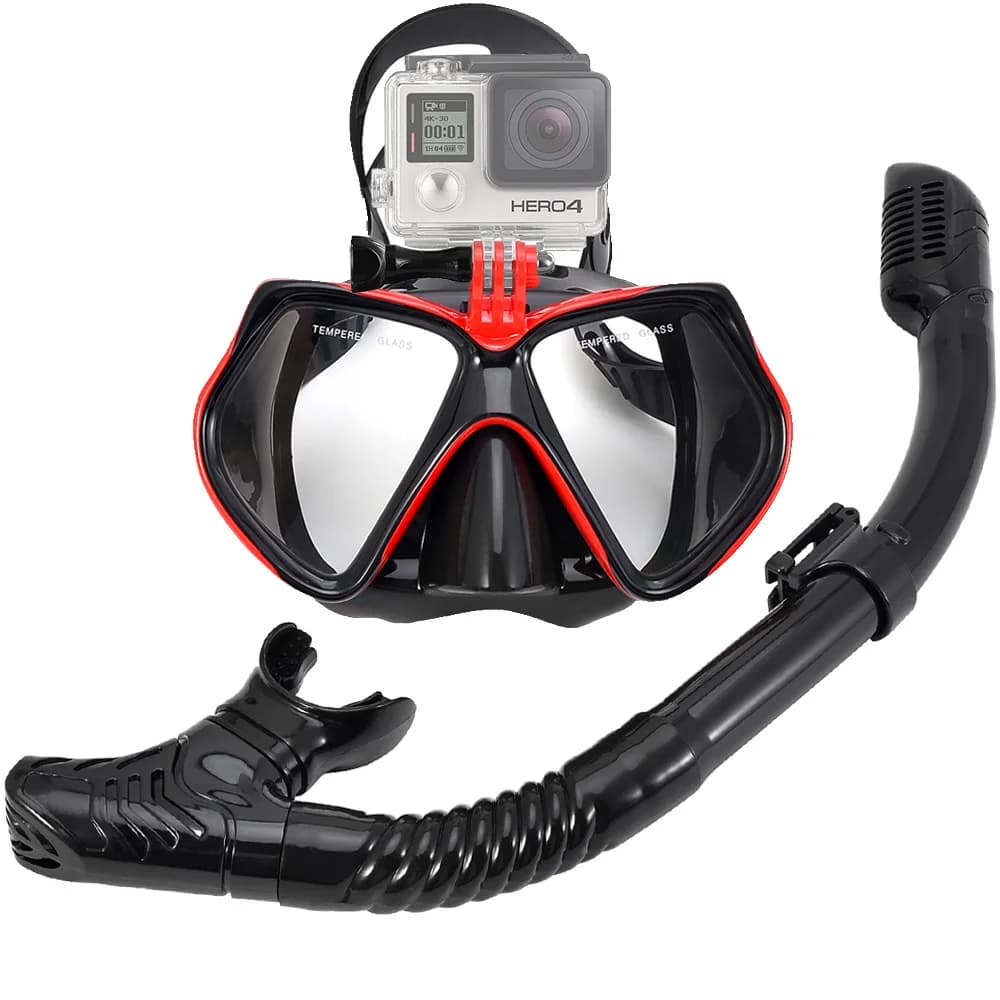 Snorkeling Set Underwater Mask for GoPro Underwater Sports Camera Anti-Fog Professional Swimwear Adult Snorkeling Tube