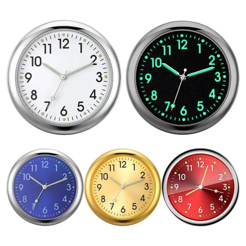 Car Watch Luminous Analog Clock Mini Car Air Grip Watch Quartz Decoration Car Watch 40mm