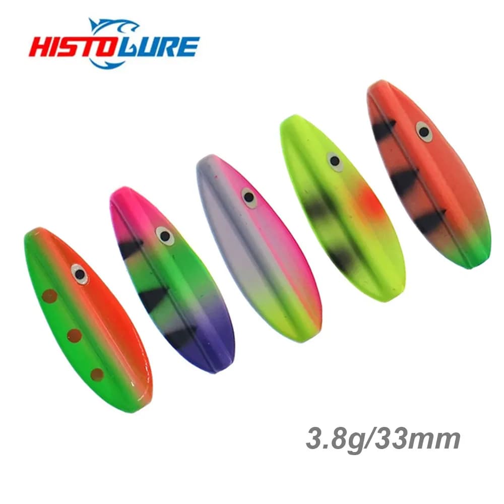 HISTOLURE 3.8g/33mm Pesca in linea Cucchiaio per trota Colori UV Esche in metallo Lento Wobbling Spinner Esca jig Esca dura artificiale