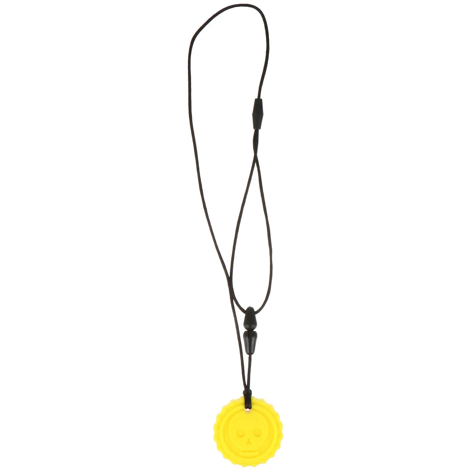 Collana da dentizione a forma di teschio, sicura per neonati, ciondolo da masticare, massaggiagengive per molari, allevia il dolore, stimola le esigenze sensoriali, catena da masticare per neonati