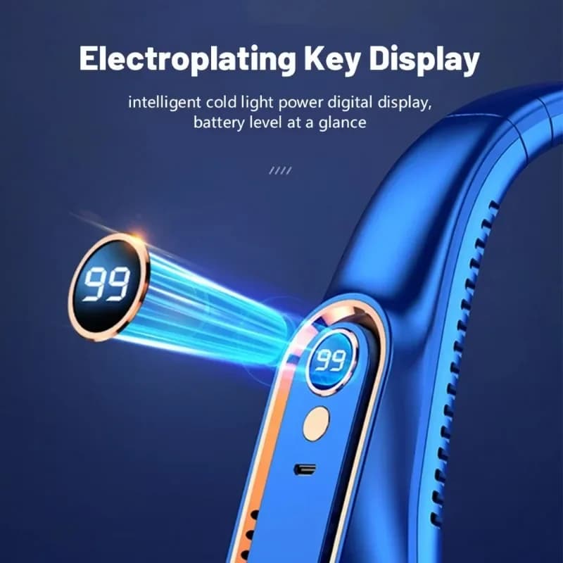 Fan Ultra Long Life Portable Lazy Silent Fan Usb Charging Student Sports Office Digital Display Power 5 Gear