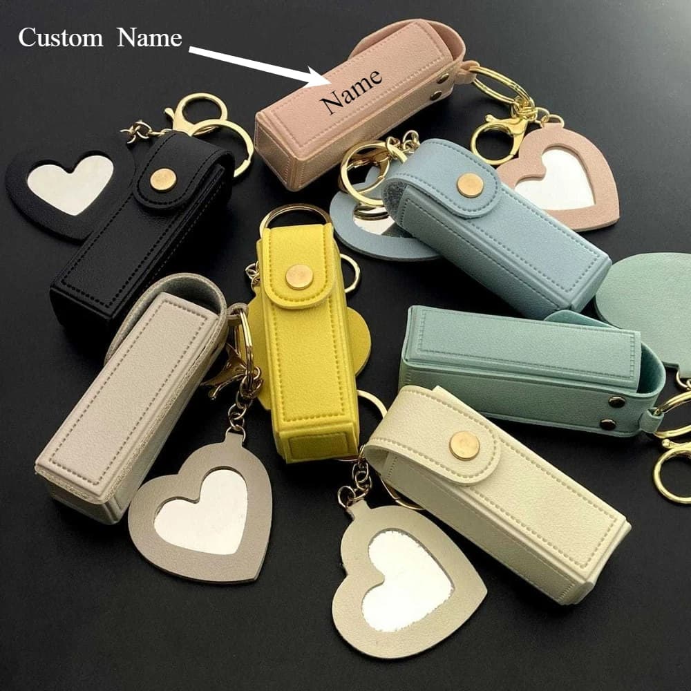 Keyring with small mirror and red envelope, fashionable decoration, creative coin holder, woman gift pendant