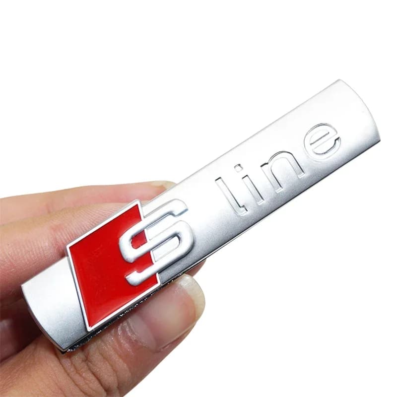 Emblema 3D in Metallo per Griglia Anteriore, Adesivo per Carrozzeria Auto per Audi Sline TT Q2 Q3 Q5 Q7 Q8 A3 A4 A5 A6 A7 R8 B5 B6 B7 B8 C5 C6