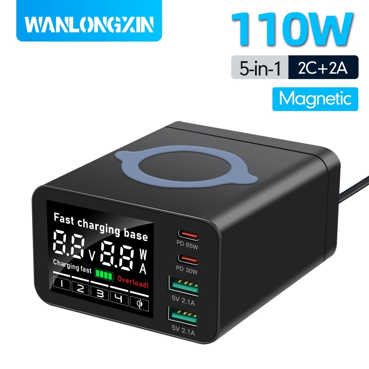 USB Multiport Charger from 110 W PD Type C Quick Charging Station Wall Charger Adapter USB Hub Adapter Quick Charger for 4 Door USB Mobile Phone