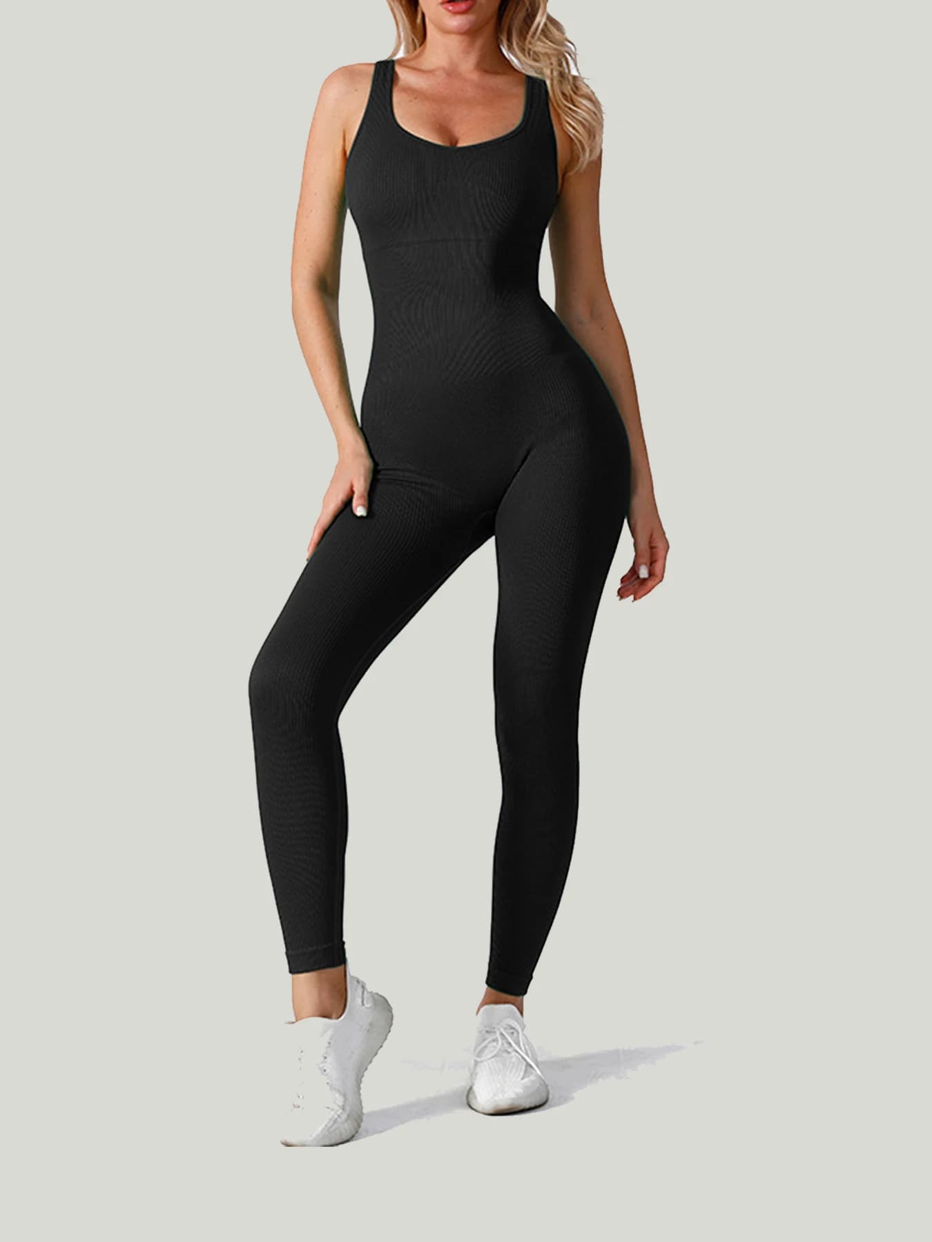 Women's Seamless Yoga Jumpsuit Soft Fitness Mat with Gym Training Leggings