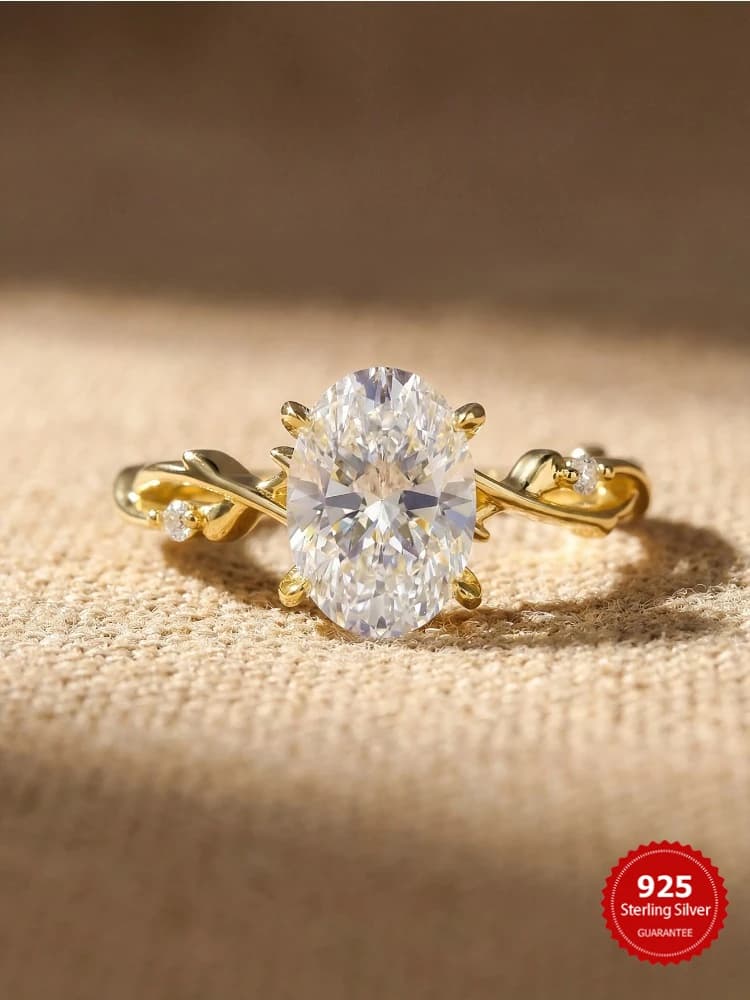 Anello in argento sterling 925 con zirconi eleganti alla moda per le donne, anniversario, matrimonio, gioielleria raffinata di alta qualità di lusso
