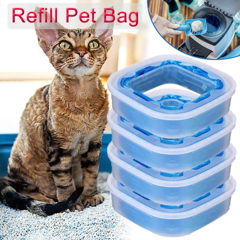 1/2/4 pezzi borsa per ricariche per lettiera per gatti compatibile con cartuccia di ricarica per lettiera Genie borsa per ricariche per lettiera universale borsa per lo smaltimento dei rifiuti