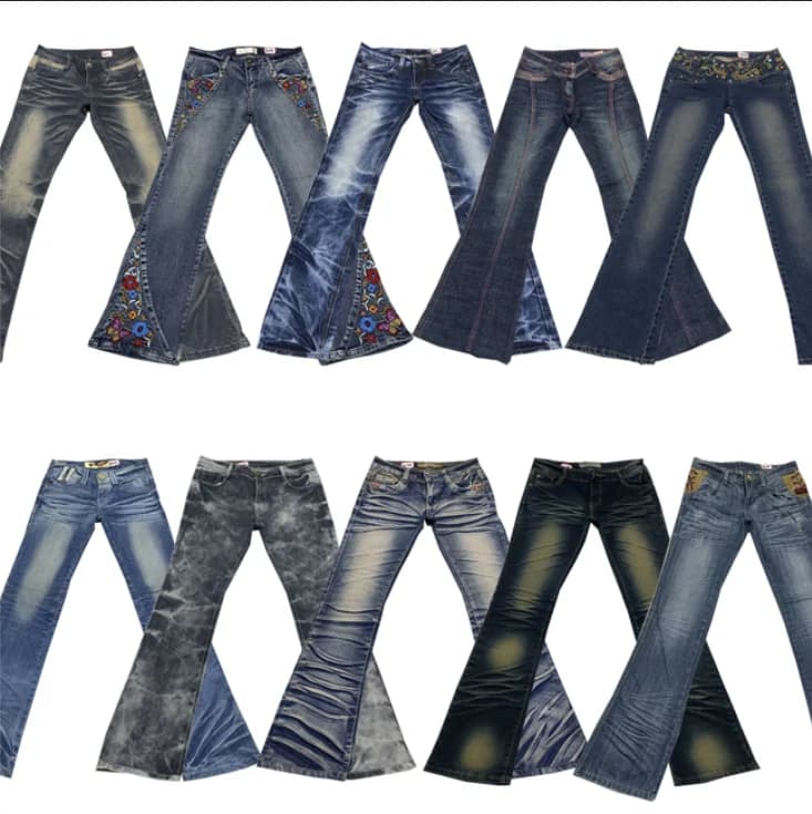 Vintage Y2K Millennium Jeans in Low Life, Gamba Larga, Slightly Vased, Spicy Girl Style, Standard fit for Women