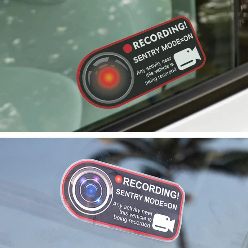 Body Warning Stickers for Tesla Model 3 YXS Sentry Mode Recorder Static Stickers for autopilot warning mounts
