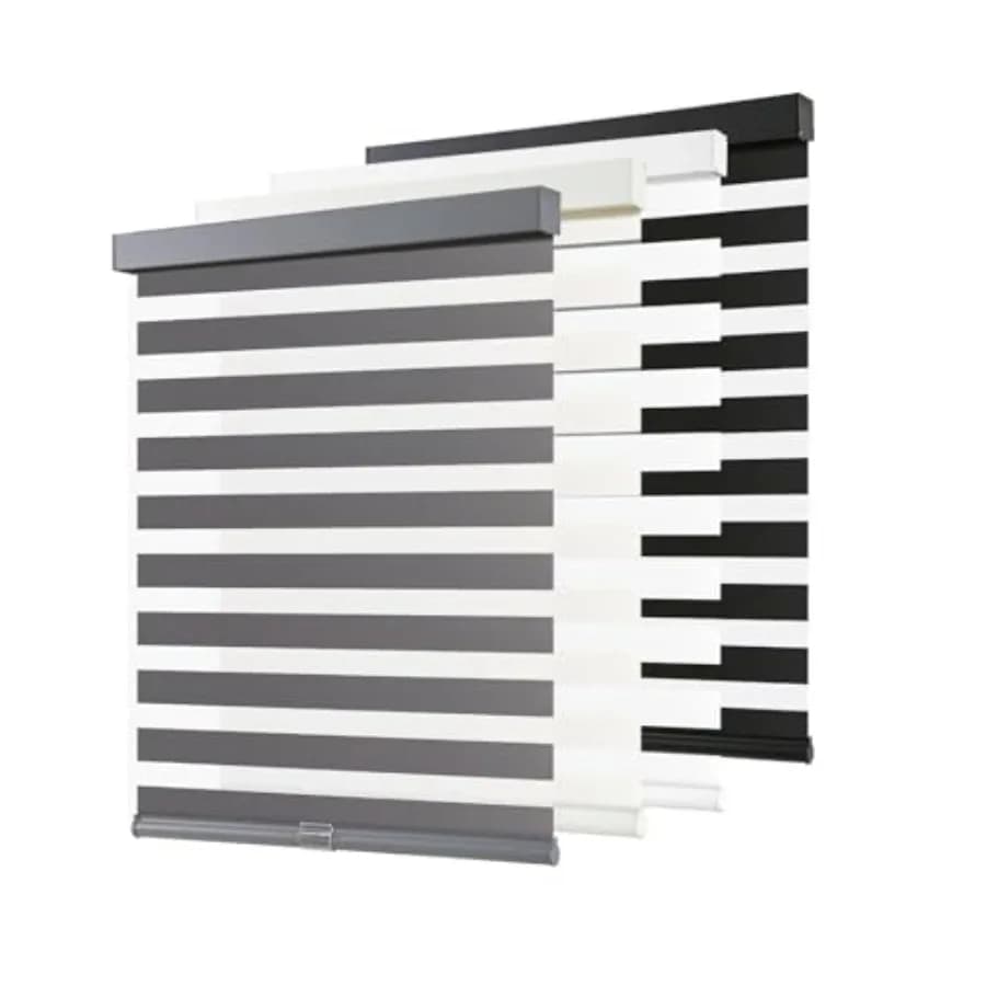 Tende a Rullo Zebra Senza Fili per Finestre, Tende Avvolgibili a Doppio Strato Filtranti la Luce per Privacy Giorno e Notte, Spedizione Gratuita