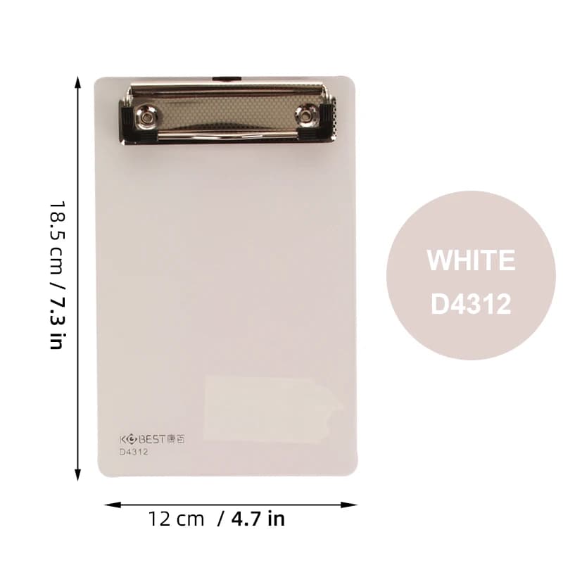 Kangbai-Clip per lavagna semitrasparente, clip per menu, blocco note, controllo documenti, cartella di file piccola