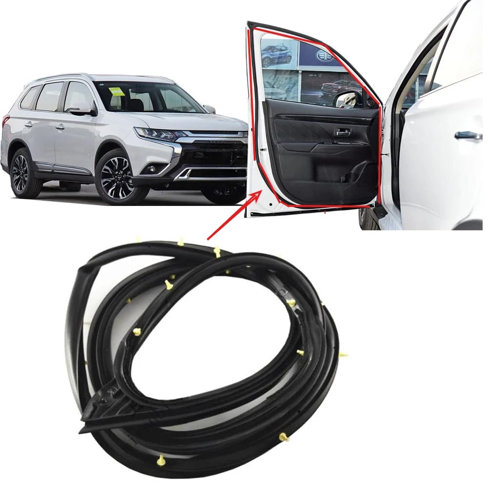 1 Pezzo Guarnizione in Gomma per Porta Outlander GF GG 5725A393, Guarnizione per Apertura Porta Airtrek 2013-2020, Protezione Sigillante con Clip