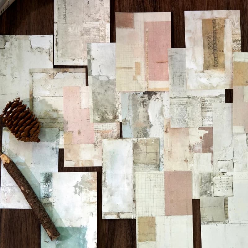 40 pezzi di carta decorativa vintage, materiale per scrapbooking fai da te, etichette di carta per diario, quaderno, agenda, forniture artigianali fatte a mano