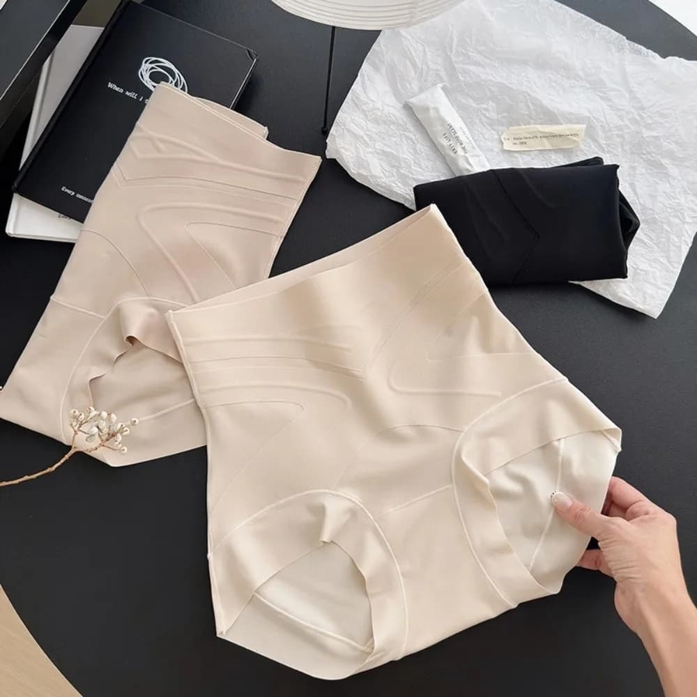 Intimo Patternlante Contenitivo Senza Cuciture, Slip Modellanti per Pancia e Glutei, Slip di Vita Alta Snellente
