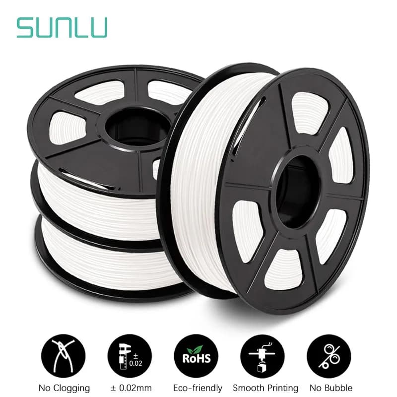 SUNLU 3 PLA PETG filament rolls 3D printing 1.75 mm ecological odor good PLAplus SETA 1 kg per roll
