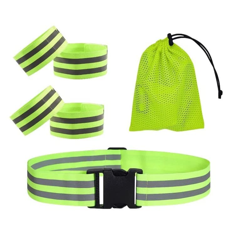 Men's and Women's Reflective Elastic Bracelets for Cycling High Visibility Adjustable Reflective Belts and Night Safety
