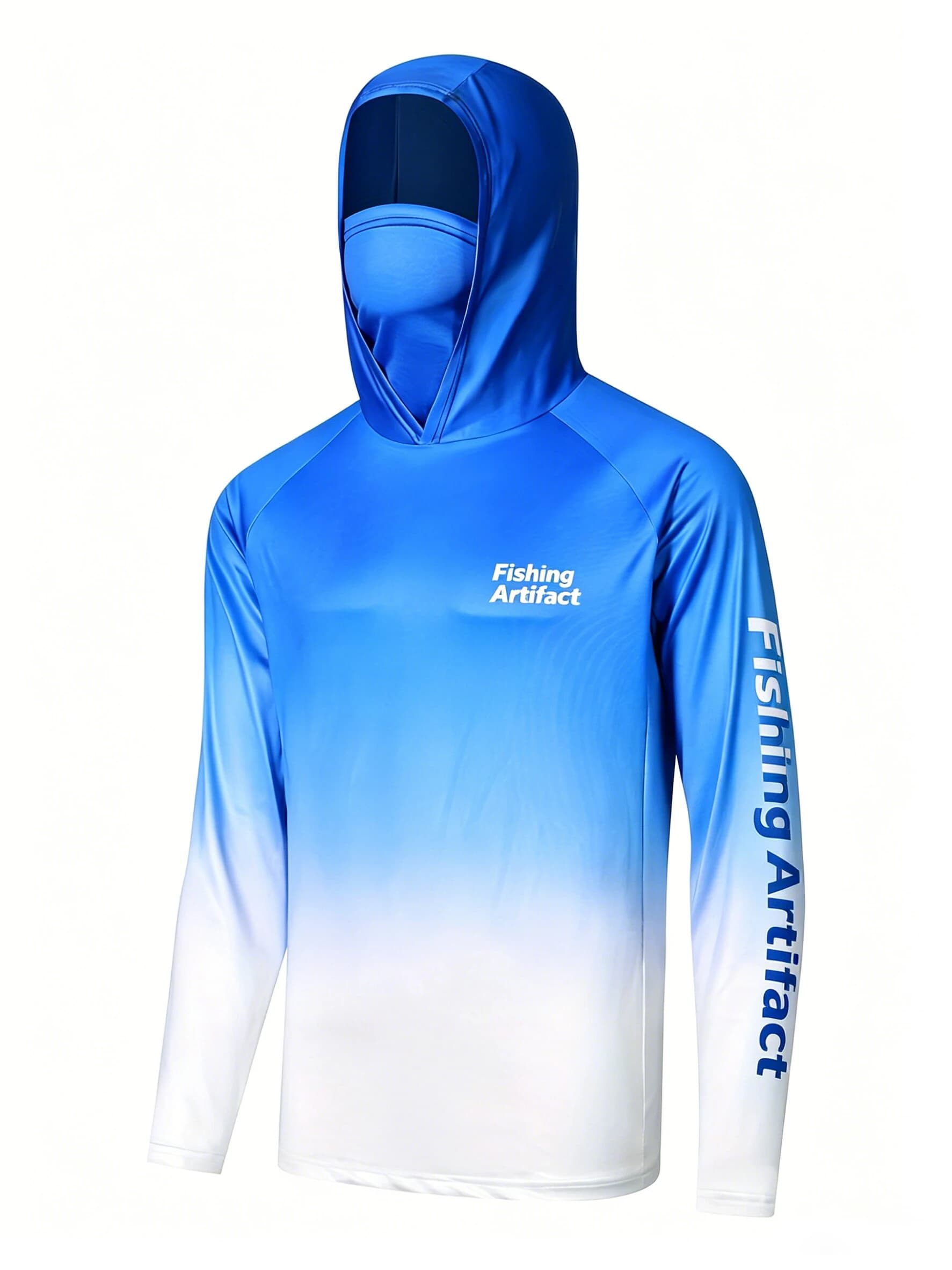 Featherlight Men’s Fishing Hooded Shirt, Long Sleeve with Face Mask UPF 50+ Quick Dry Breathable Outdoor Wear