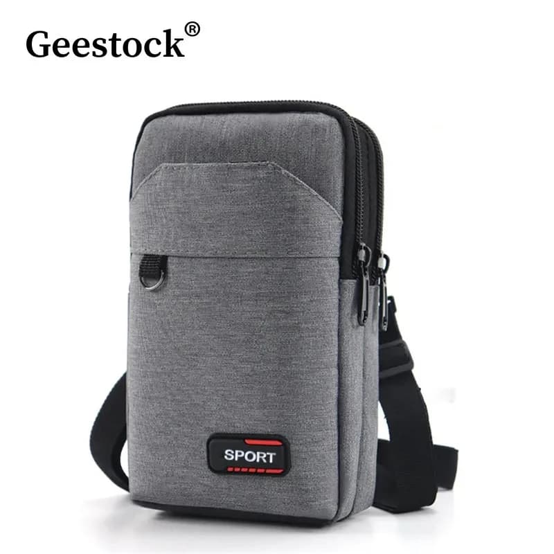 Geestock Outdoor Sports Waist Bag Zero Wallet Cell Phone Bag Running Waist Bag Men's Waist Bag with Small Shoulder Strap