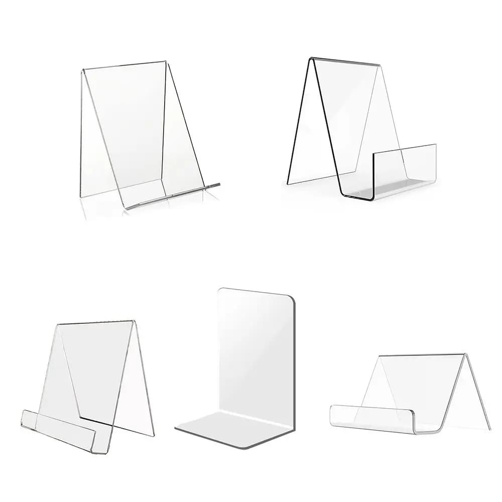 Supporto per libri in acrilico di alta qualità Espositore per CD trasparente multifunzionale Supporto per telefono cellulare portatile Uso desktop