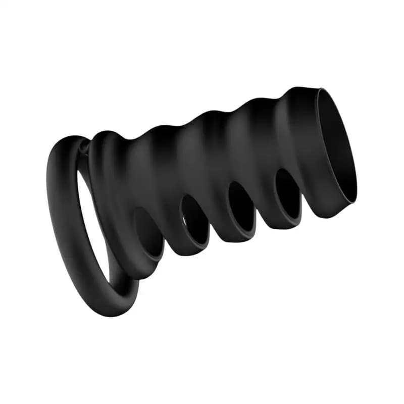 Soft Penis Extender Men Cock Sleeve Ring On Penis Reusable Condoms Spines Sex Studded Enlargement Sex Toys For Male