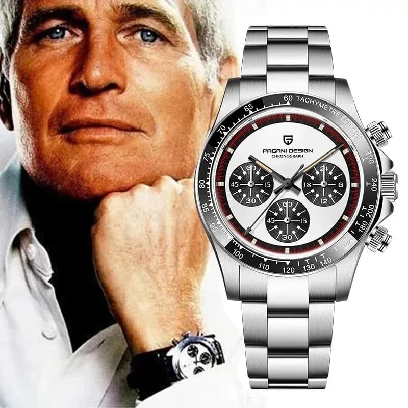 Men's classic watch PAGANI DESIGN 40MM VK63, luxury sapphire crystal, multifunction chronograph, men's quartz clock for business.