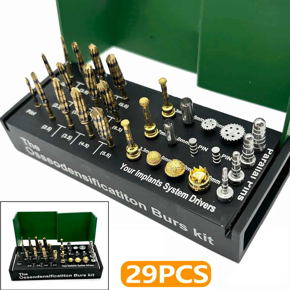 29 Pz Dentale Osseodsificazione Frese Kit Alveolotomia Dentale Impianto Sistema Trapani Ridge Espansione Osso Taglio kit Strumento