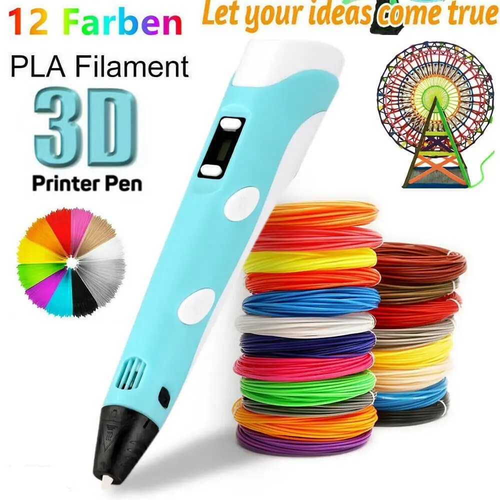 3D Printing Pen Set of pens for printing PLA filament drawing children print creative toy for adults 12 colors 36M filaments PLA Christmas gift USB
