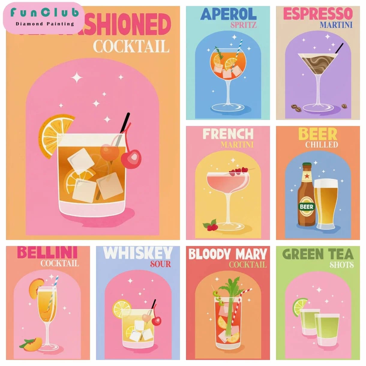 Cupido Freccia 5D Pittura Diamante FAI DA TE Kit D'arte Manhattan Bloody Mary Cocktail Ricamo Mosaico Punto Croce Bar Decorazioni Per La Casa Regali